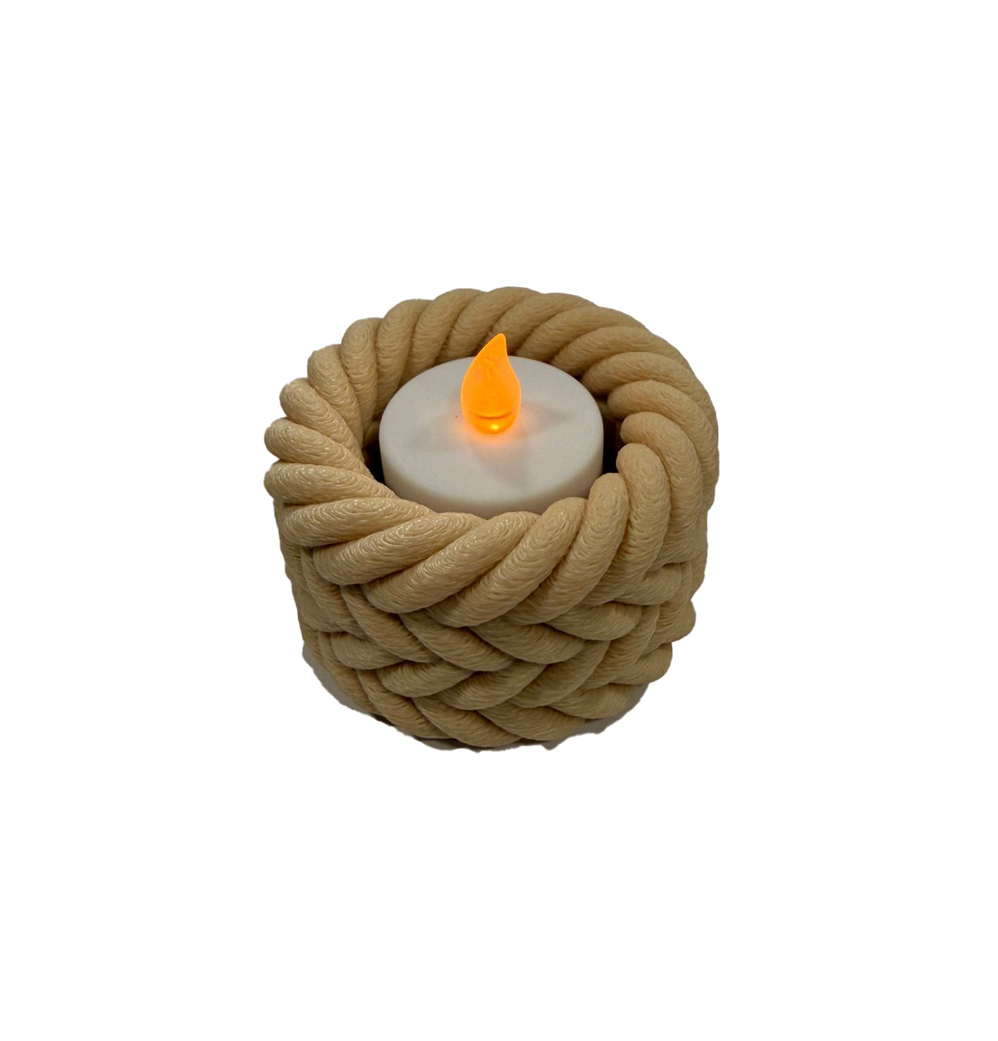 Porta Candela Tea Light Intrecciato – Portalume Decorativo Stampato in 3D