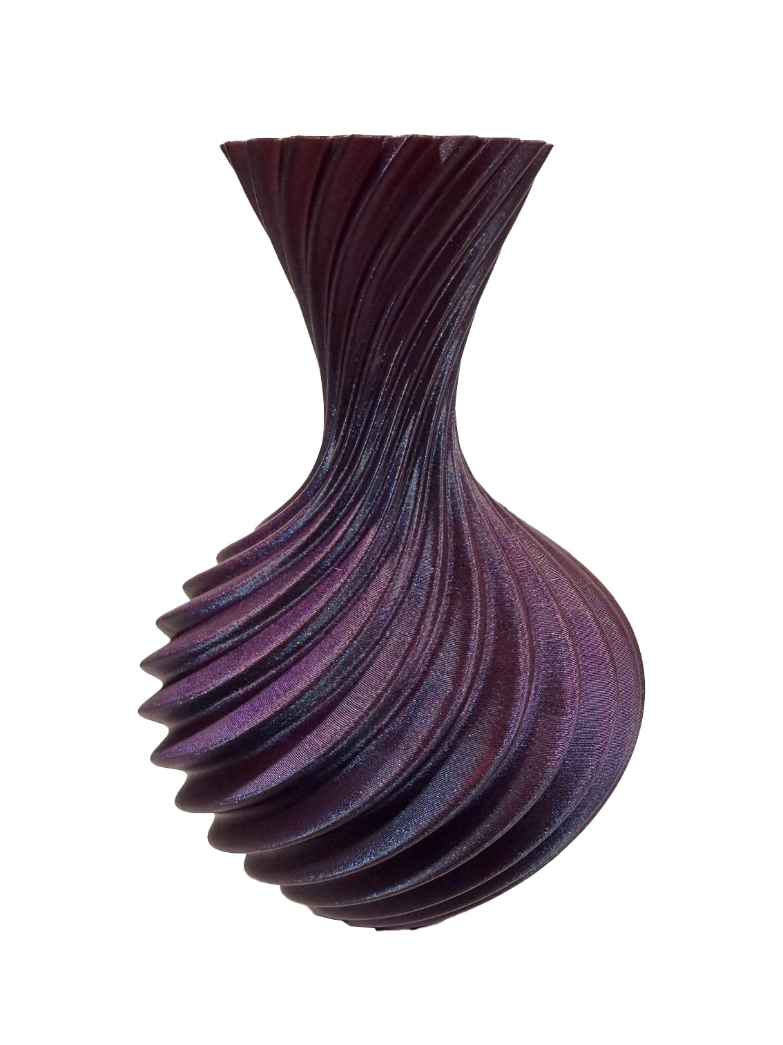 Vaso Design Swirl 18cm – Collezione Galaxy Color (Effetto Cangiante & Perlato)