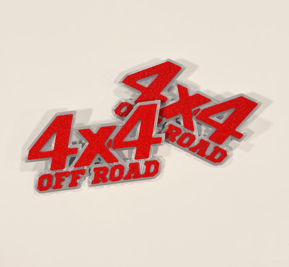 Fregi logo 4X4 Off Road per modanature Panda prima serie kit da 2pz