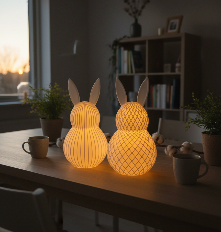 Lampada Decorativa Coniglio con Luce Tea Light LED – Portalume Pasquale Design Moderno