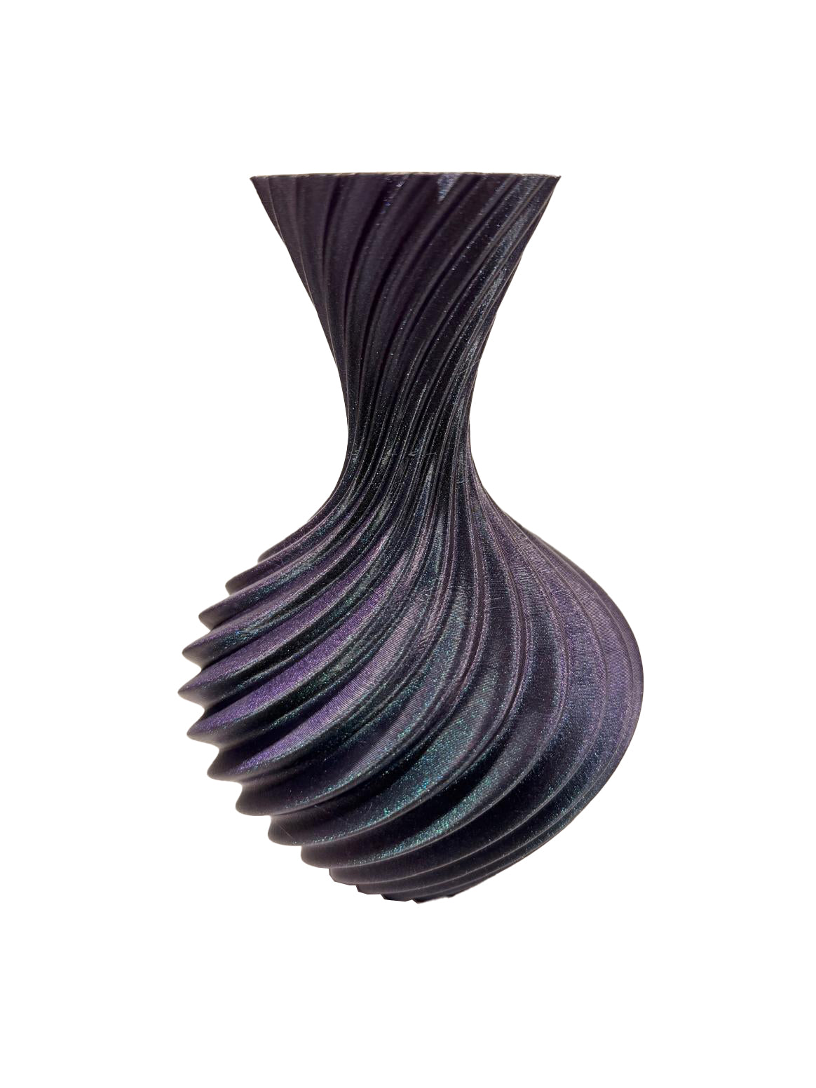 Vaso Design Swirl 18cm – Collezione Galaxy Color (Effetto Cangiante & Perlato)
