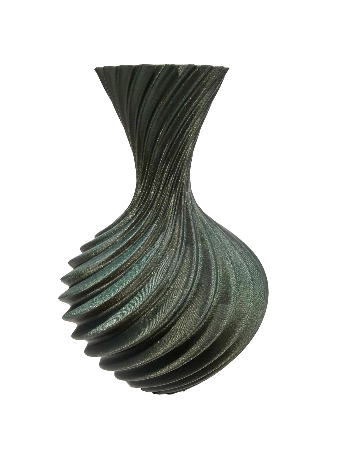 Vaso Design Swirl 18cm – Collezione Galaxy Color (Effetto Cangiante & Perlato)