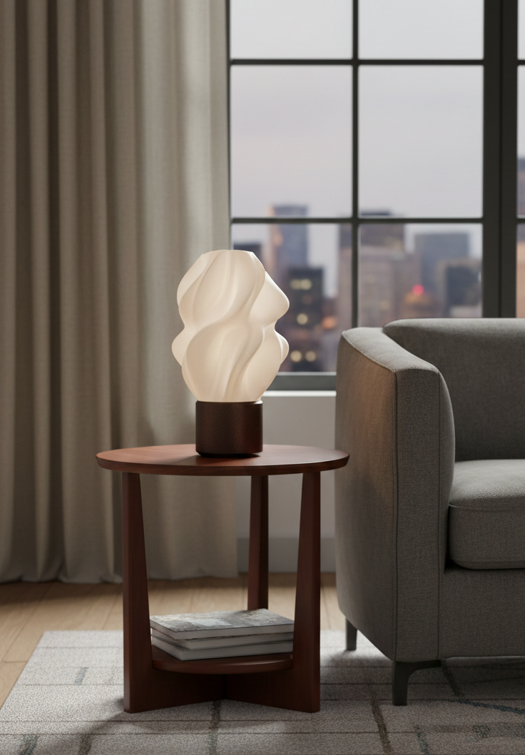 Lumina Wave – Lampada di Design a Flusso Organico